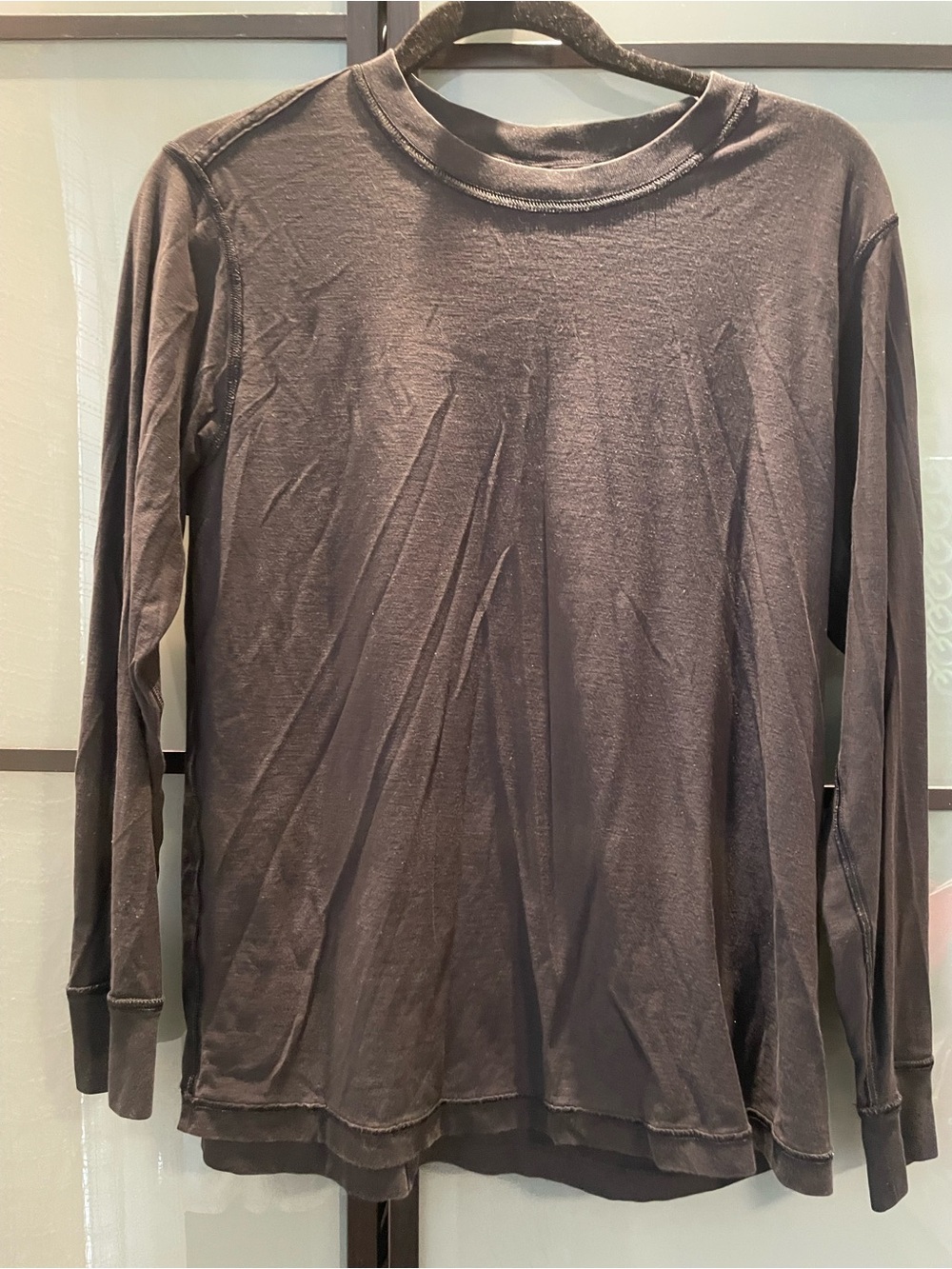 lululemon athletica Long-Sleeve Crewneck Top - Charcoal Black
